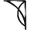 Ekena Millwork Miller Wrought Iron Bracket, (Triple center brace), Powder Coated Black 2"W x 5 1/2"D x 8"H BKTM02X05X08TMI - alternate 2